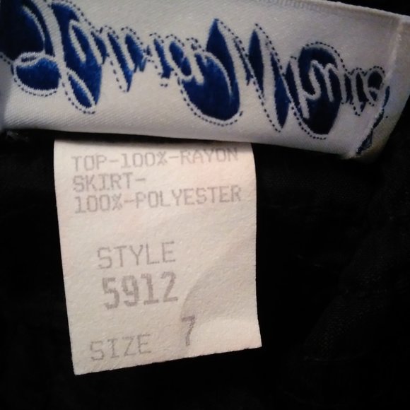 SYLVIA WHYTE Girls 7 BLACK SPARKLE SEQUIN DRESS holidays Christmas Halloween wed - Picture 12 of 15